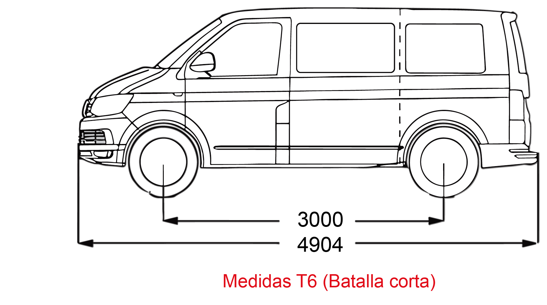 medidas de T6 de batalla corta